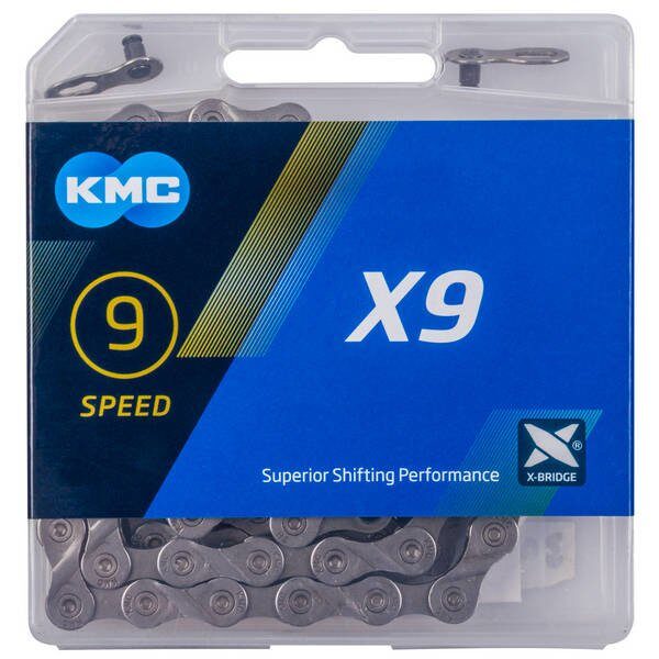 Цепь KMC X9 grey 114 links,9ск,