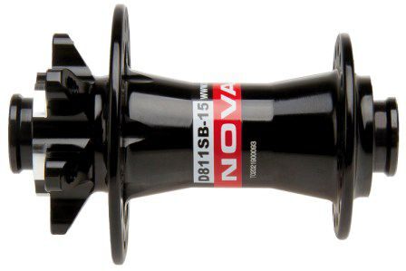 Втулка передняя Novatec  disc 15 mm through hub, 32H/14G, black, w/sealed bearin,