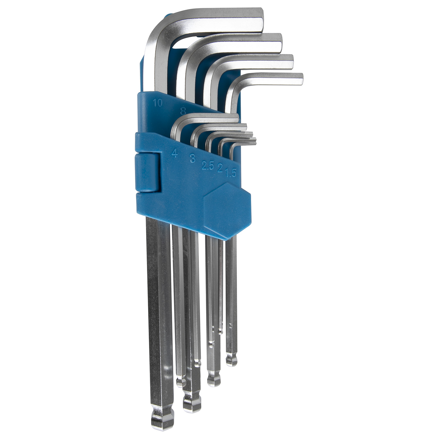 Шестигранники комплект г-образные, 1.5/2/2.5/3/4/5/6/8/10 mm,