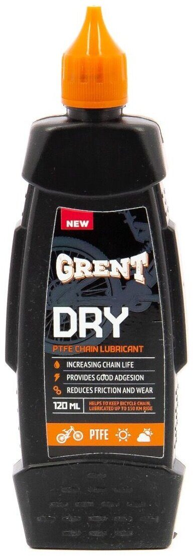 "Цепная велосмазка для сухой погоды с тефлоном 120мл,"