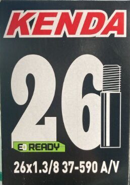 Велокамера 26x1.3/8, 37-590, A/V, formgeheizt, EK,