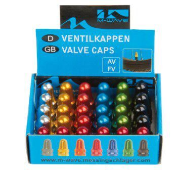 Колпачек на ниппель AV/FV (30pcs/pack)black/gold/orange/green/blue/silver,