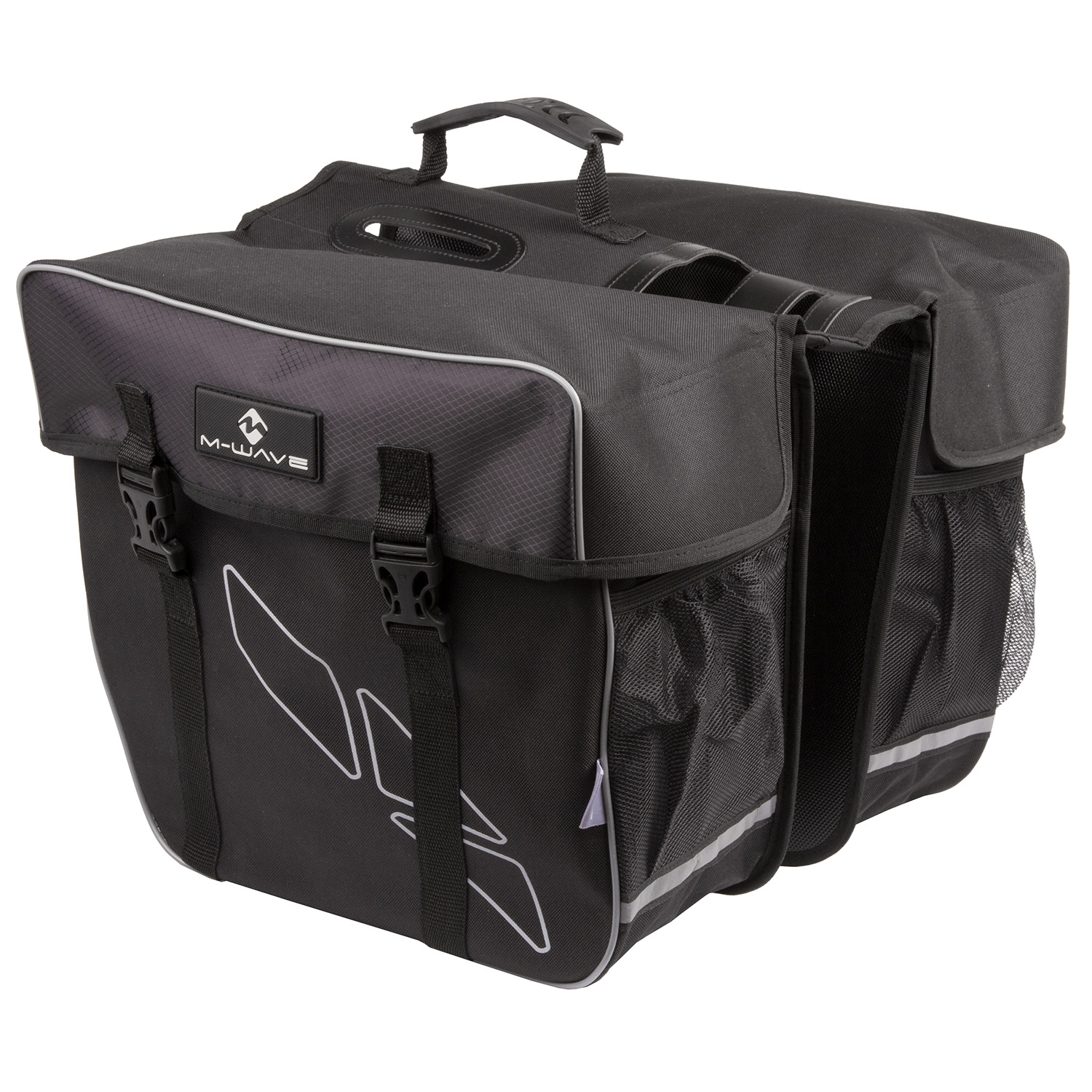 Сумка на багажник   "M-WAVE DAY TRIPPER" Polyester 600 D, black,  34 x 17 x30 cm,