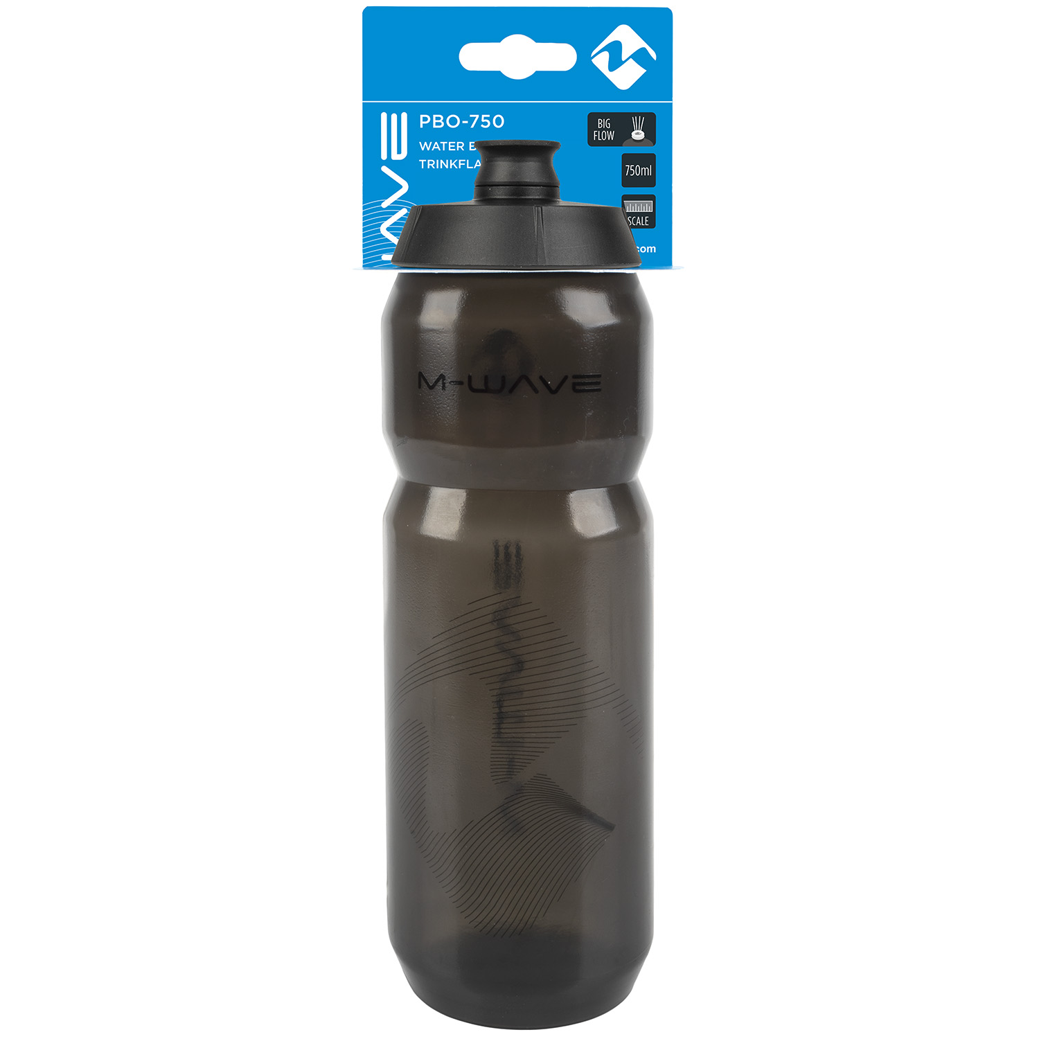 Фляга "PBO 750", plastic, 750 ml, black/black/black transparent,