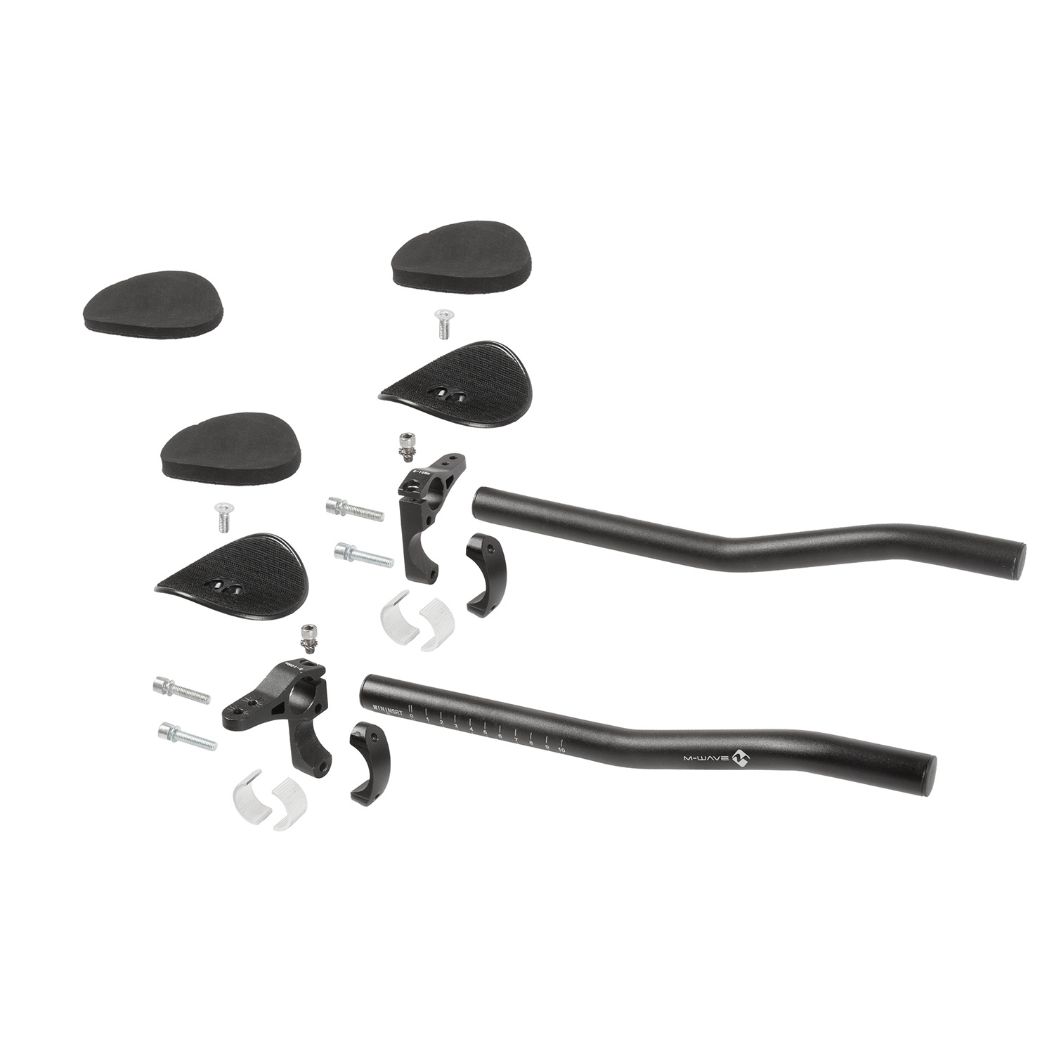 Лежак tri bar,  AERO, alloy, black, for 31.8 mm handlebar,