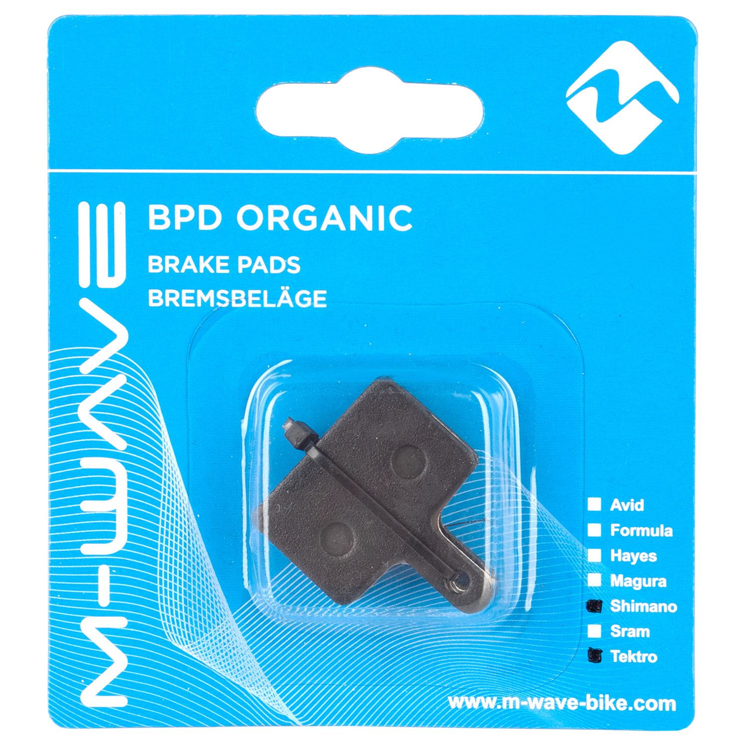 Колодки торм.прямоуг. organic, for discbrakes Shimano,Tektro,