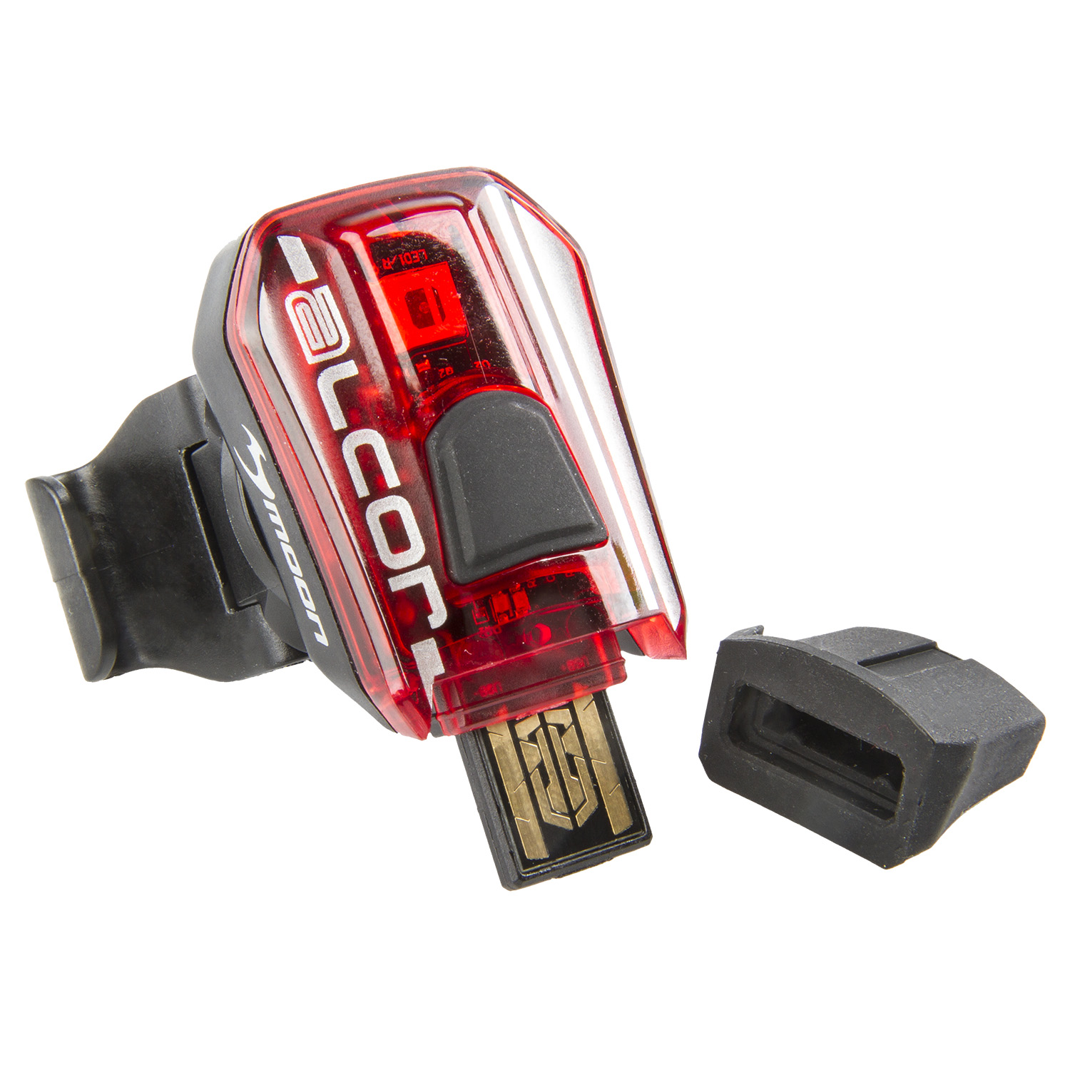 Задний фонарь MOON Alcor, 1 red LED, 5 functions,