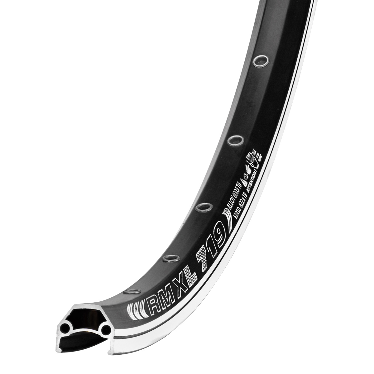 Обод велосипедный  alloy rim "DRAGON L-719", 28" (622 mm), 32 hole, black,