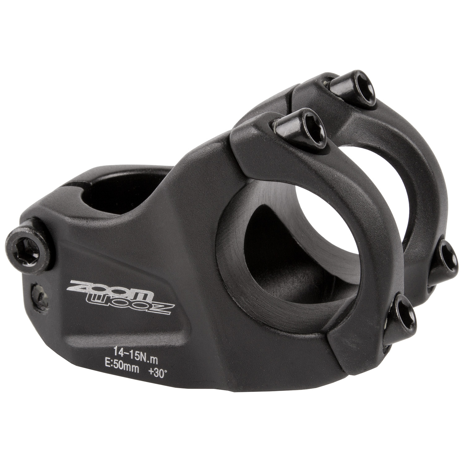 Вынос руля ZOOM >Downhill<, alloy, matt black, Bar bore 31.8 mm, extension 50 mm, Rise 30°, for 1-1/,
