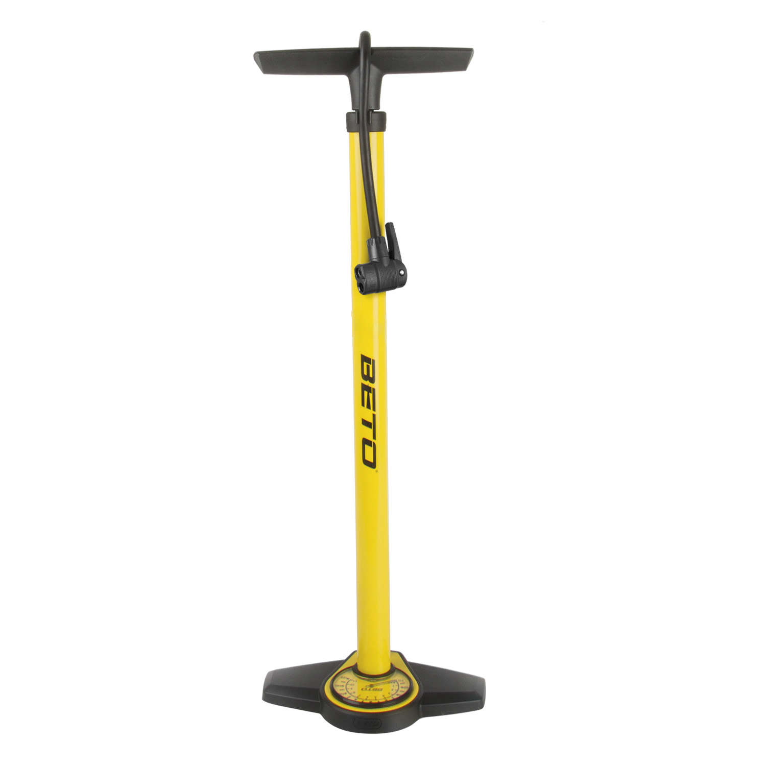 Насос напольный, steel, up to 11 BAR/160 PSI, yellow/black,