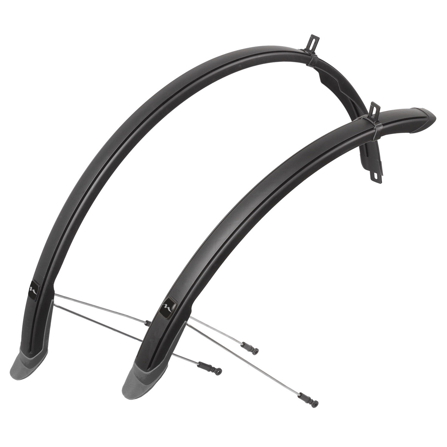 Крылья арочные комплект с кр.на раму M-WAVE, for 28"width 45 mm, black,