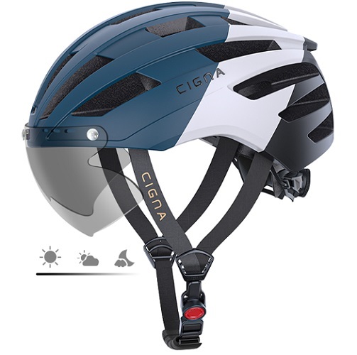 Шлем TT-78,blue/white/black L (58-61cm),visor+,