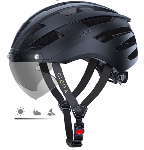 Шлем TT-78,black M (55-58cm),visor+,