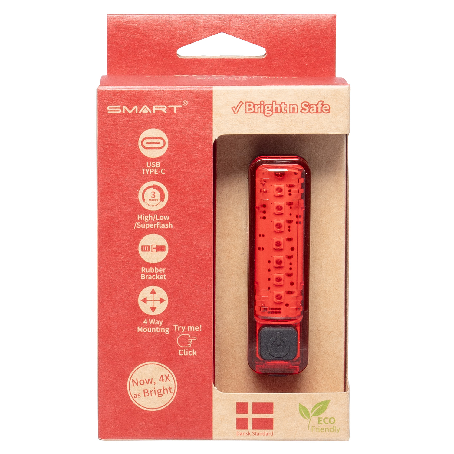 Фара зад. ACRUX, 7 red LEDs, 3 functions (2x steady / 1x flash),