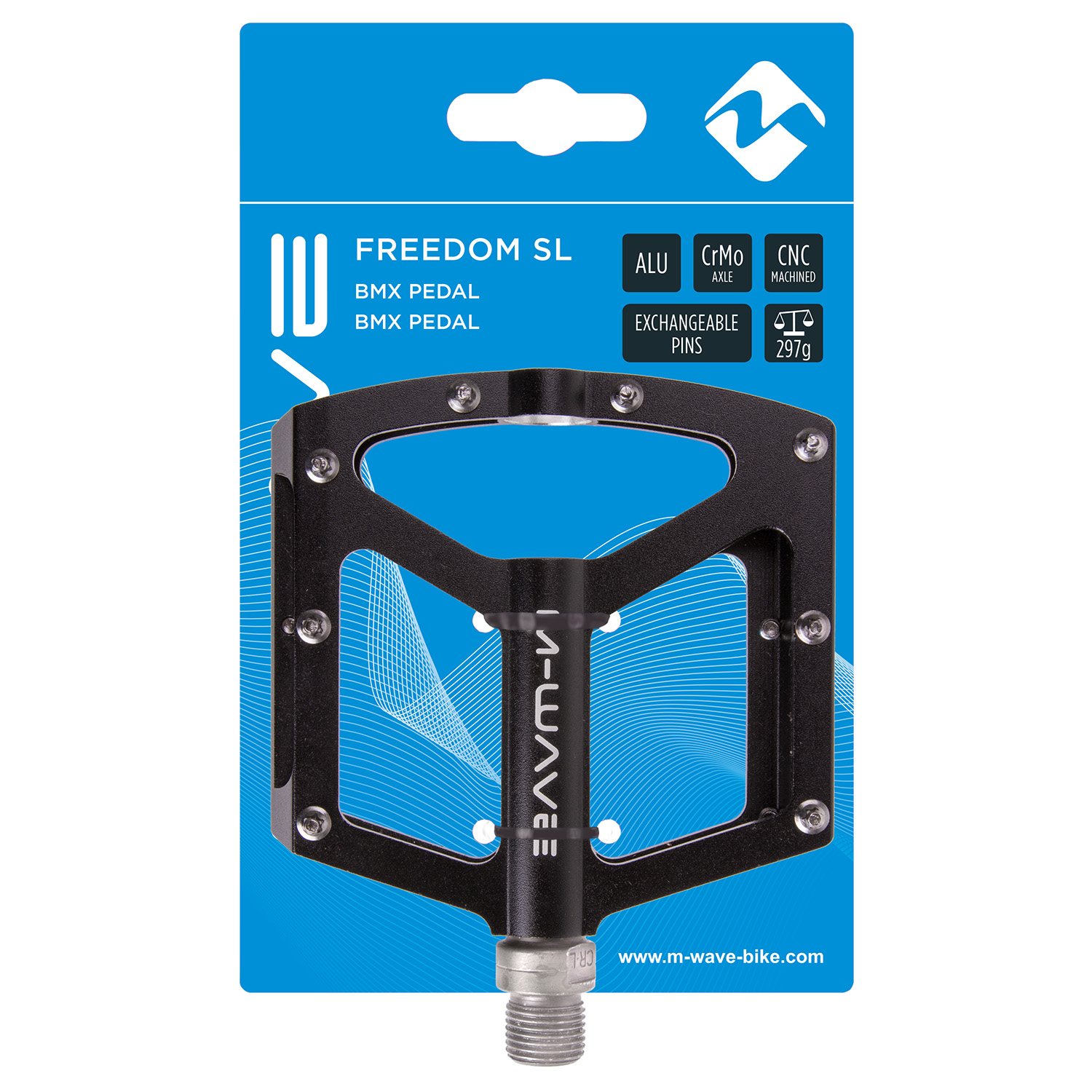 Педали Freedom SL, alloy, black, CRMO axle, 297 g,
