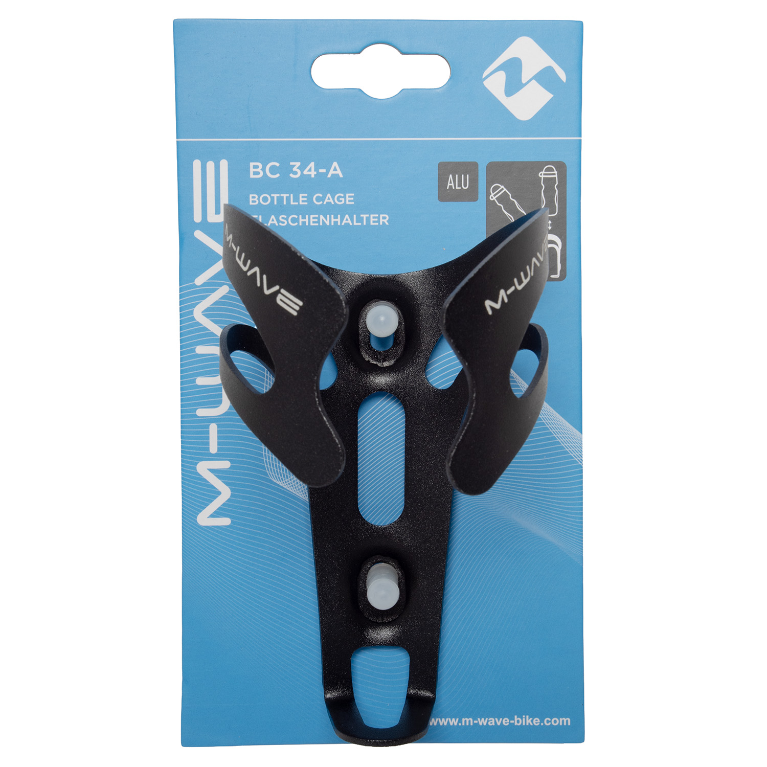 Флягодержатель >BC 34-A< M-WAVE, alloy, black, 34g, on card,