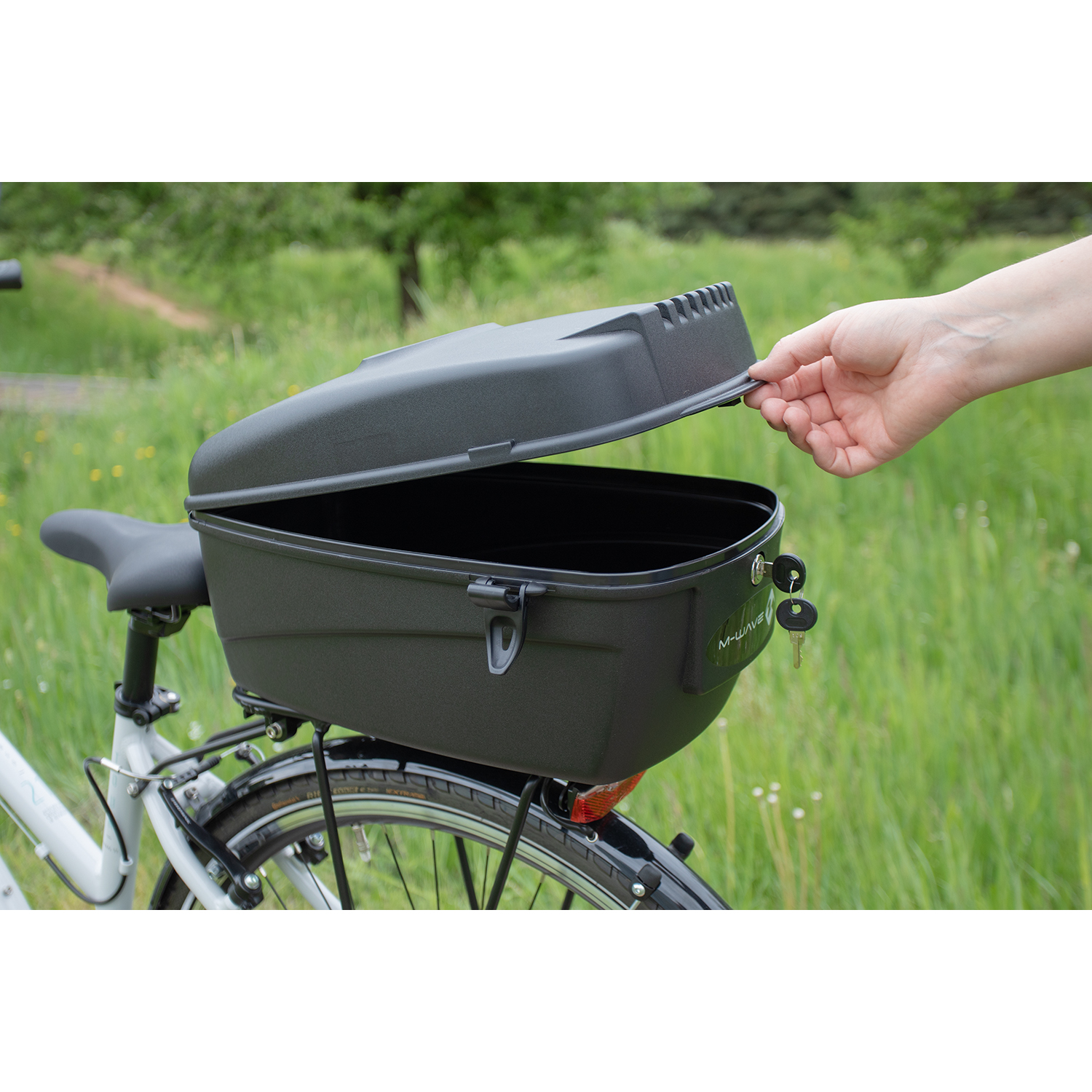 Сумка-ящик на багажник "M-WAVE AMSTERDAM BOX L" matt black,