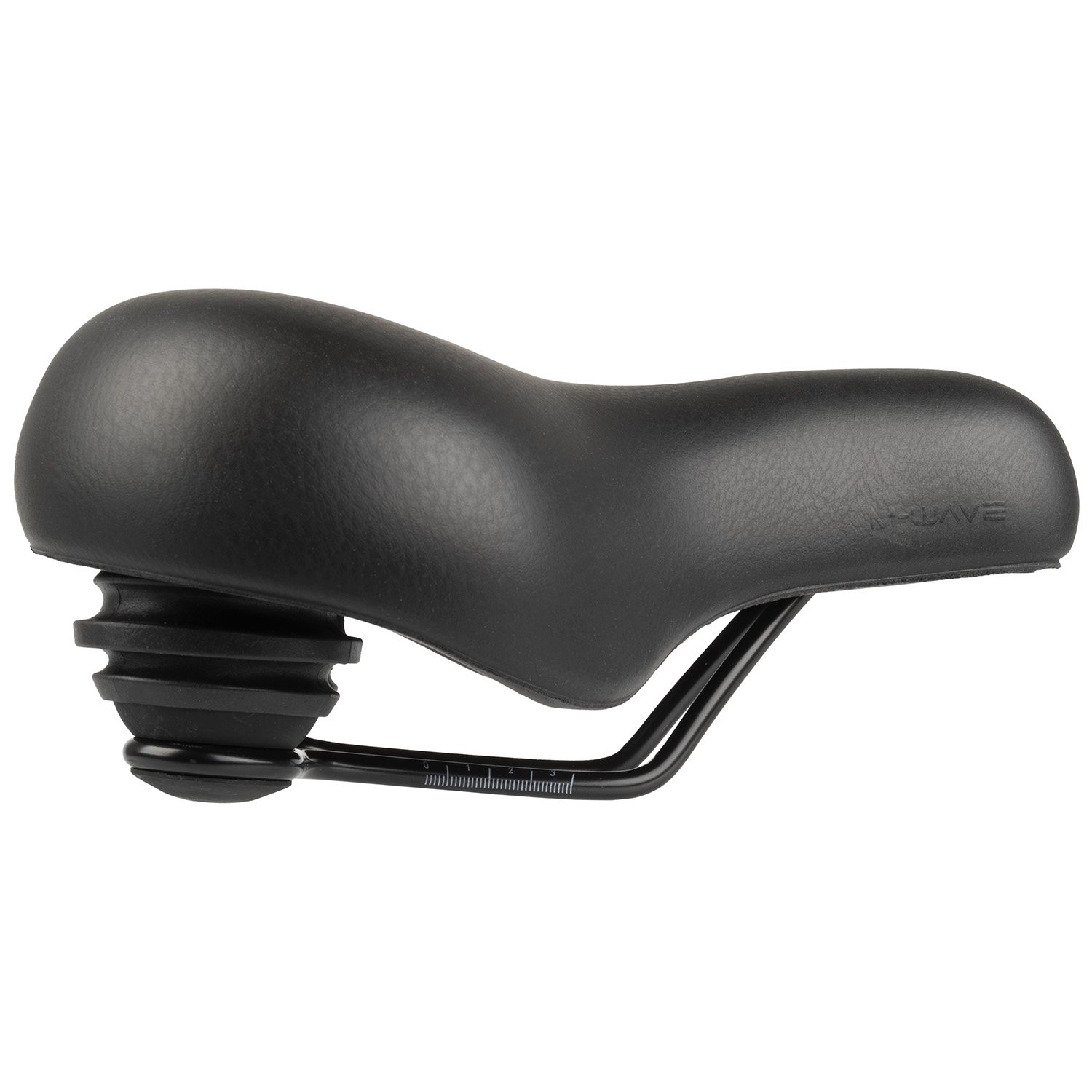 saddle >Vacu City XL< M- WAVE, 261 x 223 mm, vacuum technology, rail with scale, black, OEM,
