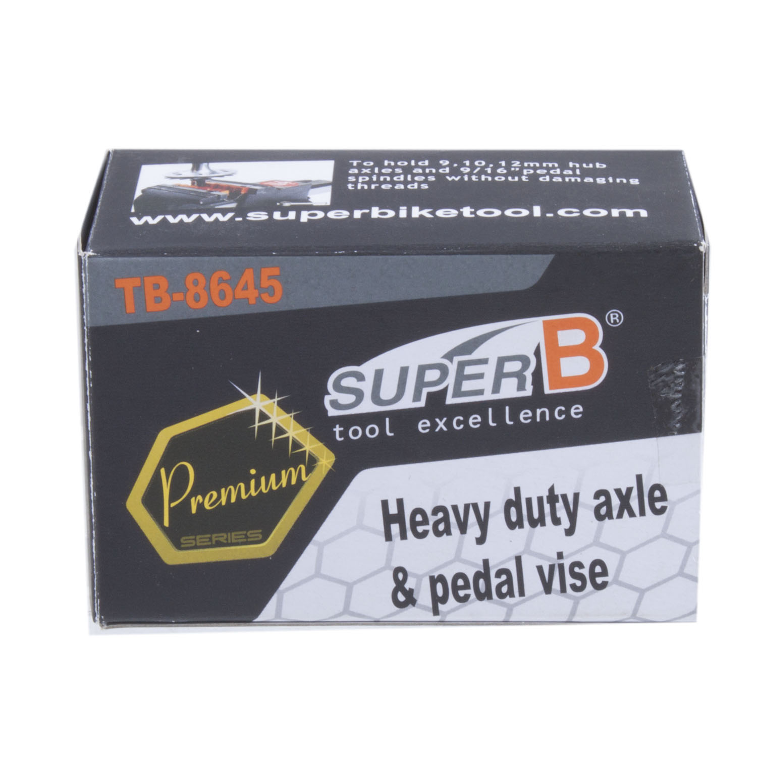 Ключ SUPER B heavy duty axle & pedal vise, for 9,10,12mm hub axles and 9/16" ped,