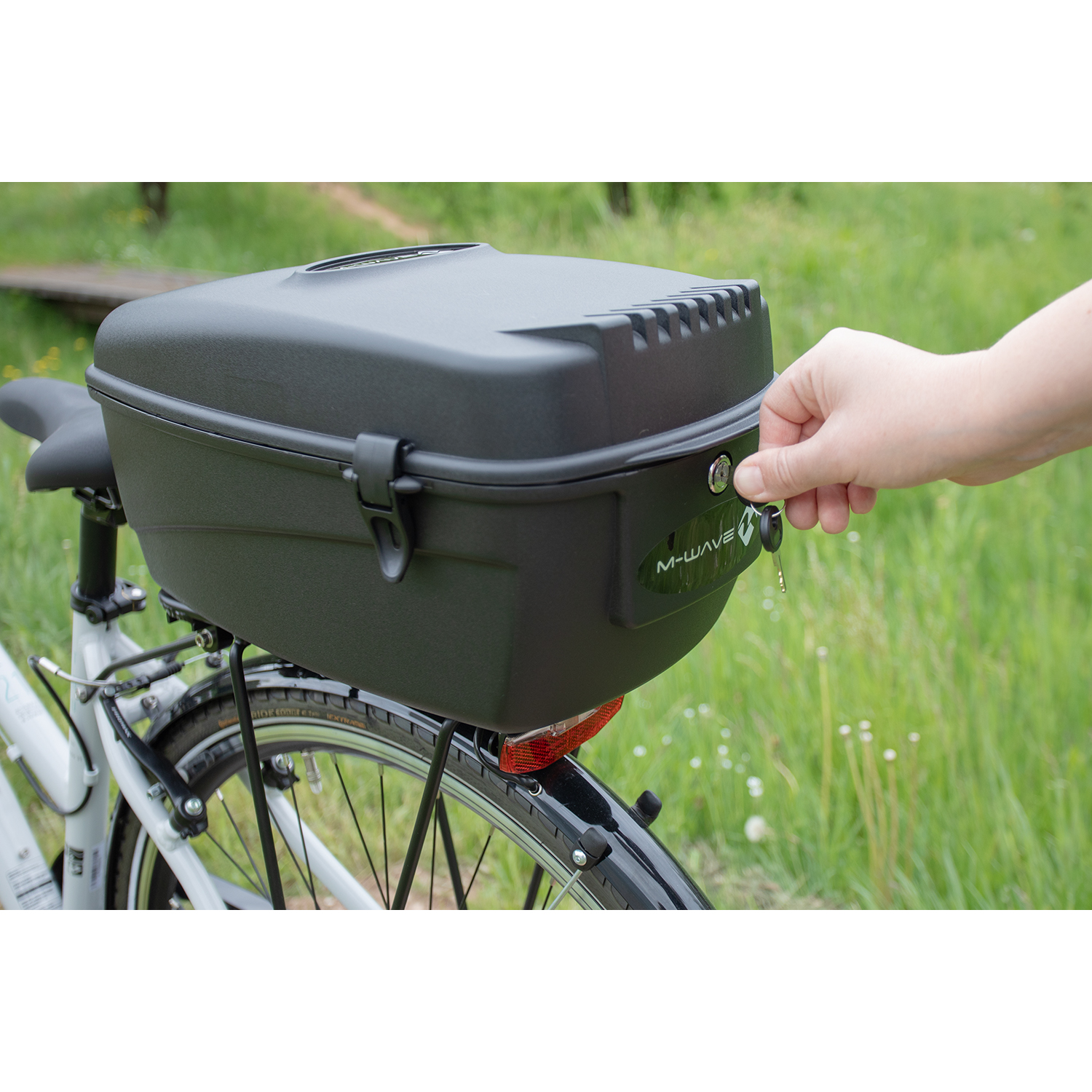 Сумка-ящик на багажник "M-WAVE AMSTERDAM BOX L" matt black,