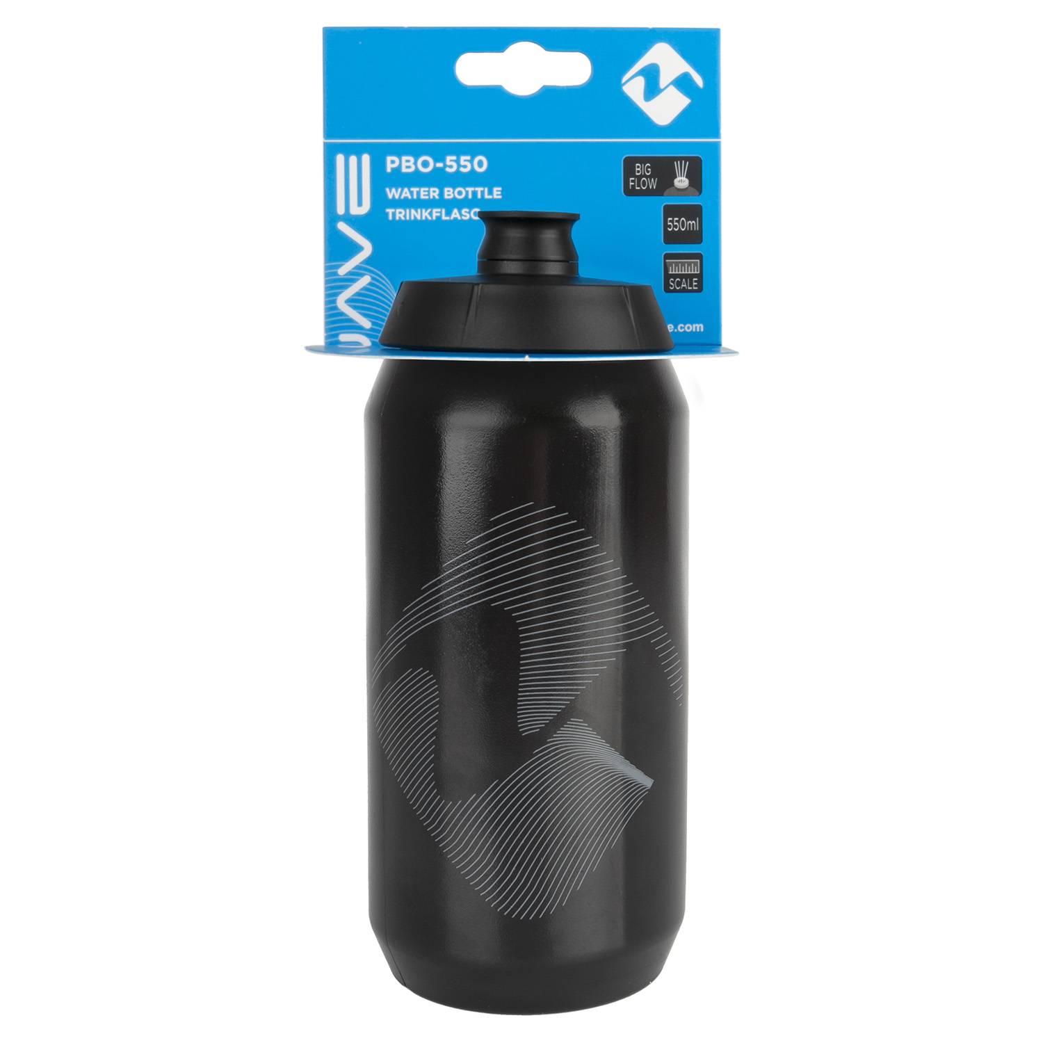 Фляга "PBO 550", plastic, 550 ml, black/black,